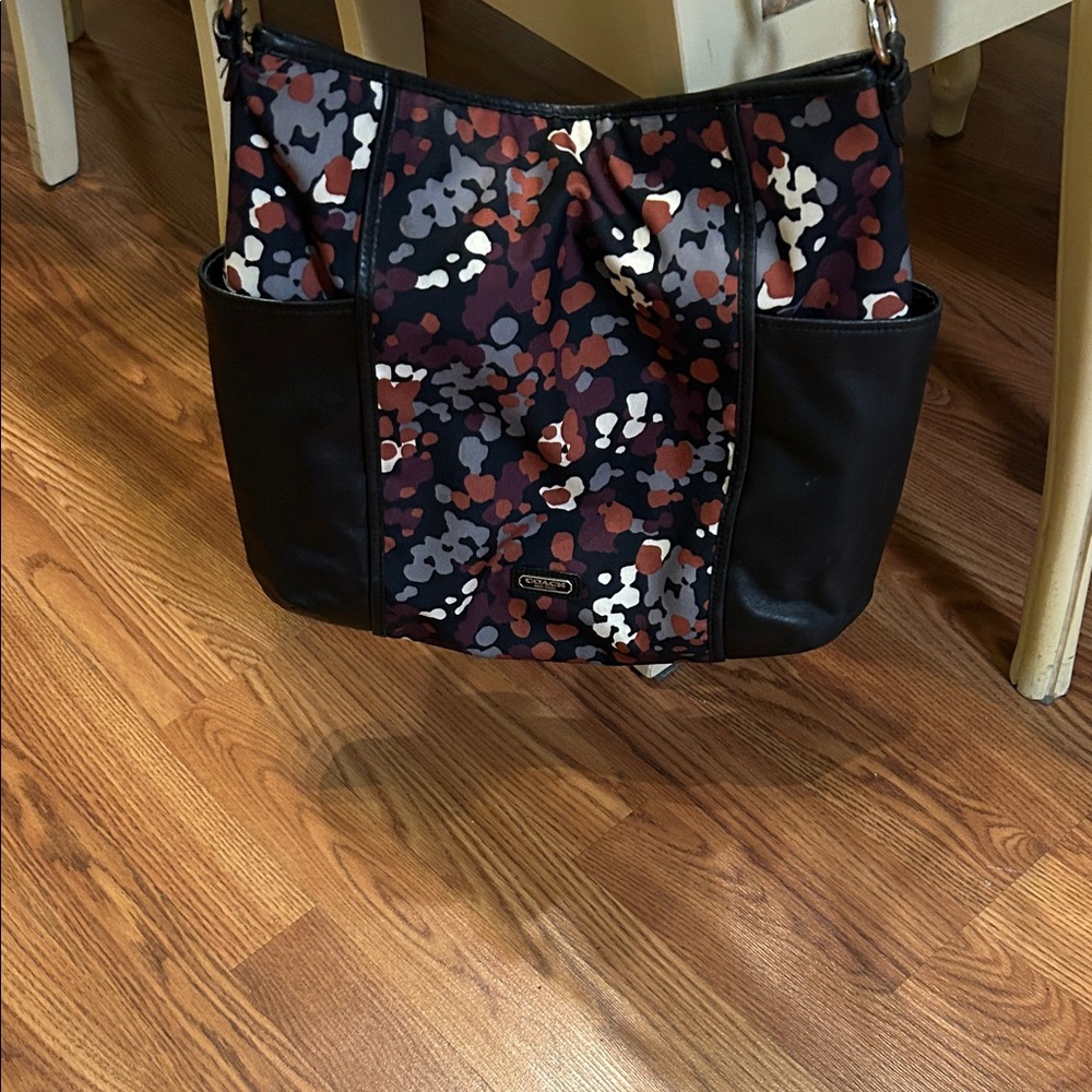 Coach Black Park Splatter Print Hobo bag